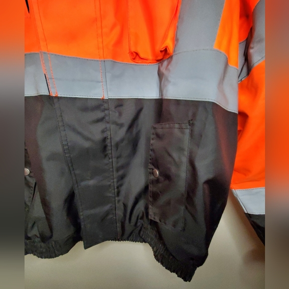 ML Kishigo Ripstop Unisex Lined Utility Bomber Jacket Size Medium - Picture 4 of 14